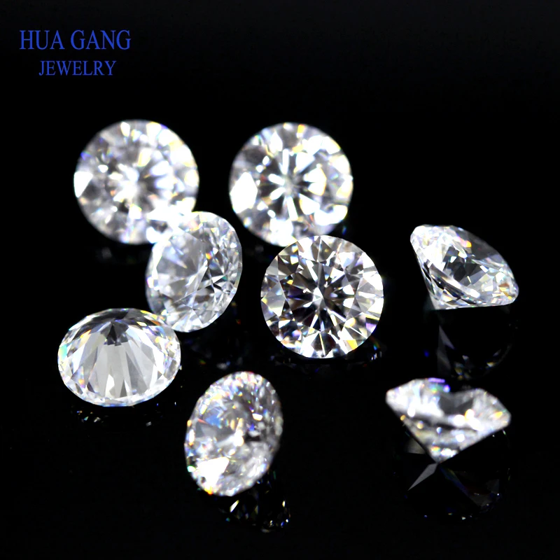 

100PCS Size 3.0~25mm 5A White Loose Cubic Zirconia Bead Stones Round Cut Loose CZ Stone Synthetic Gems For Jewelry Making
