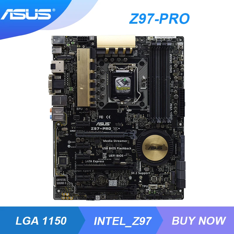 Z97 PRO для ASUS Intel LGA 1150 оригинальная б/у материнская плата DDR3 32 Гб двухканальный M.2 i3 i5