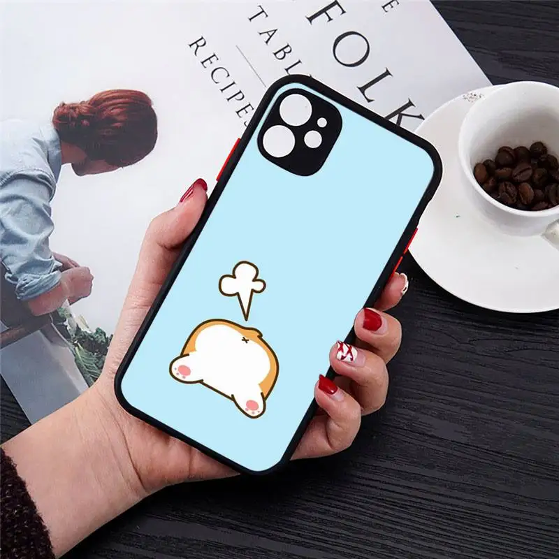 

cute welsh corgi pembroke Phone Case Transparent Matte for iPhone 7 8 11 12 s mini pro X XS XR MAX Plus cover funda