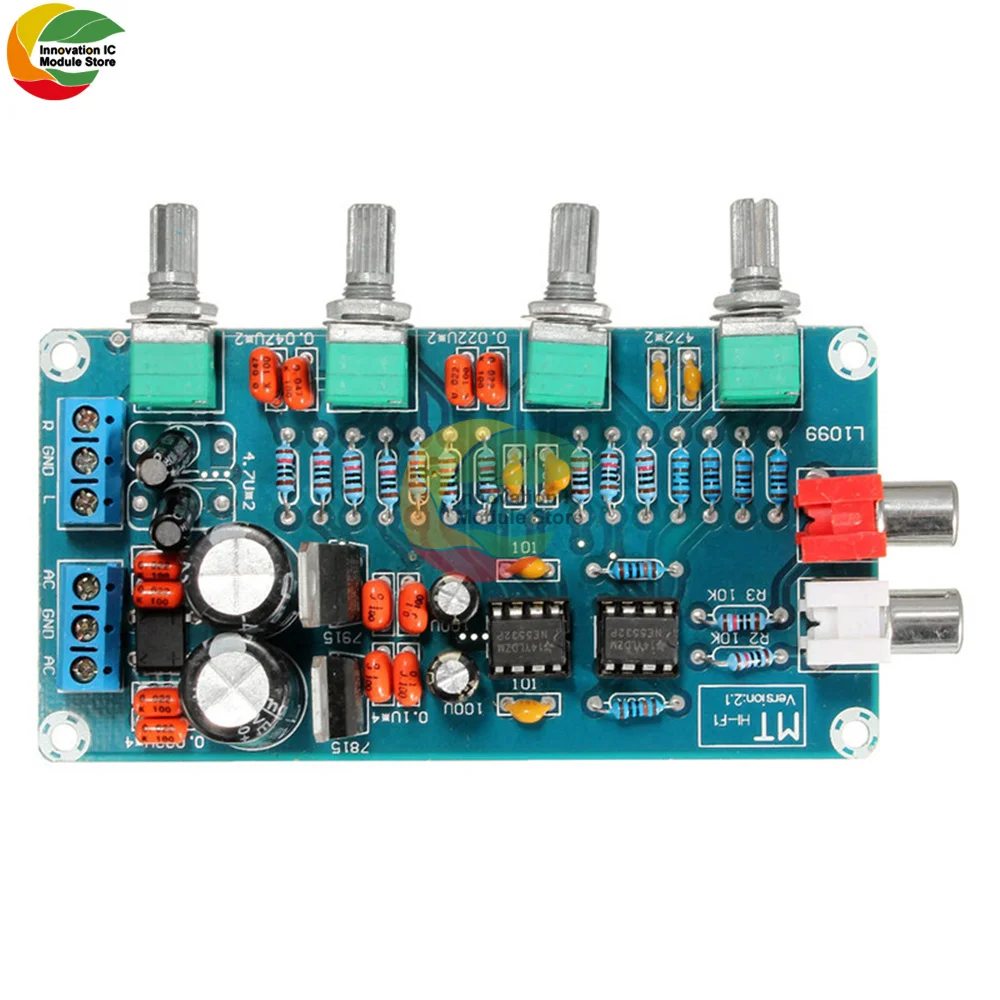 Предусилитель для телефона Ziqqucu NE5532 Stereo Pre усилитель предусилитель Tone Board Audio 4