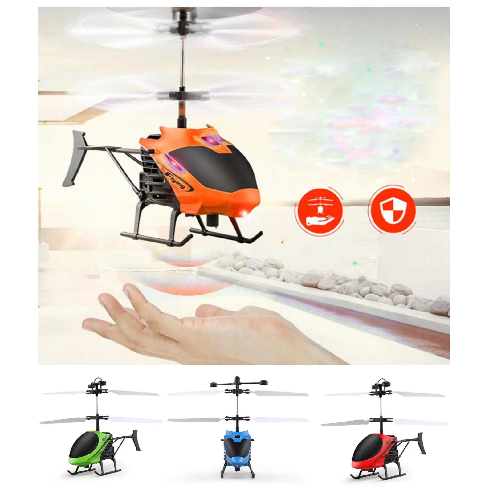 Летающий мини Радиоуправляемый инфракрасный индукционный вертолет летательный