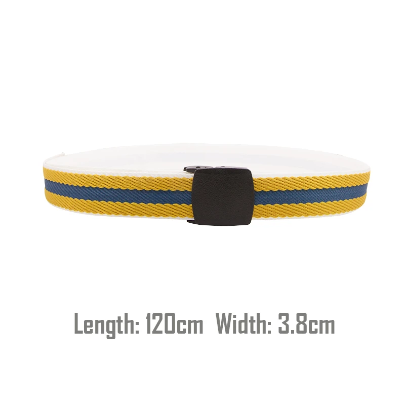 Женский и мужской ремень в полоску Модный повседневный из нейлона с пластиковой