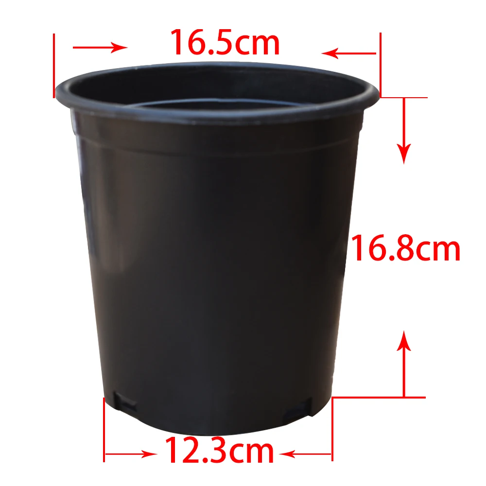 

Premium Black Plastic Nursery Plant Container Garden Planter Pots