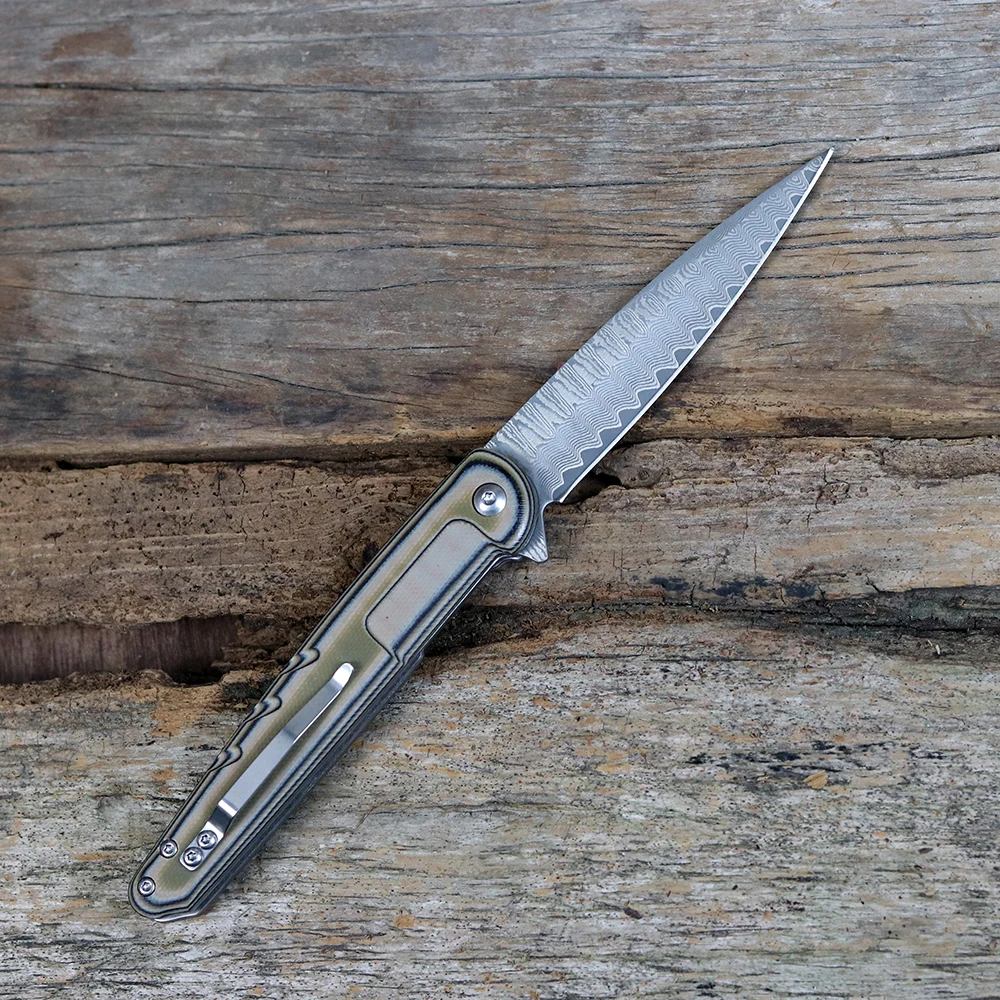 Новый складной нож VG10 лезвие из дамасской стали ручка G10 тактический для кемпинга