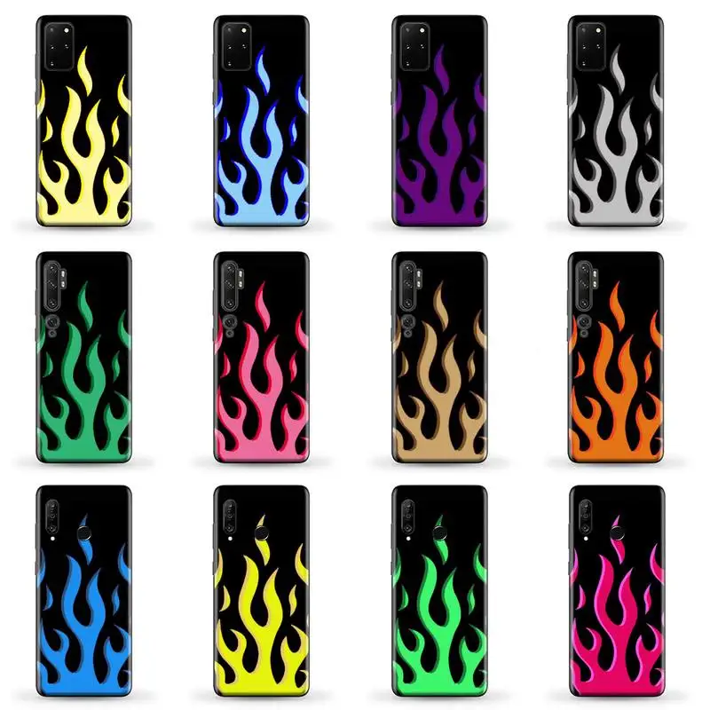 

Flames Fitted Red hot Phone Case for SAMSUNG A51 52 50 71 31 21 S ultra 20fe plus XIAOMI redmi note 10 8 9 pro HUAWEI P30 40lite
