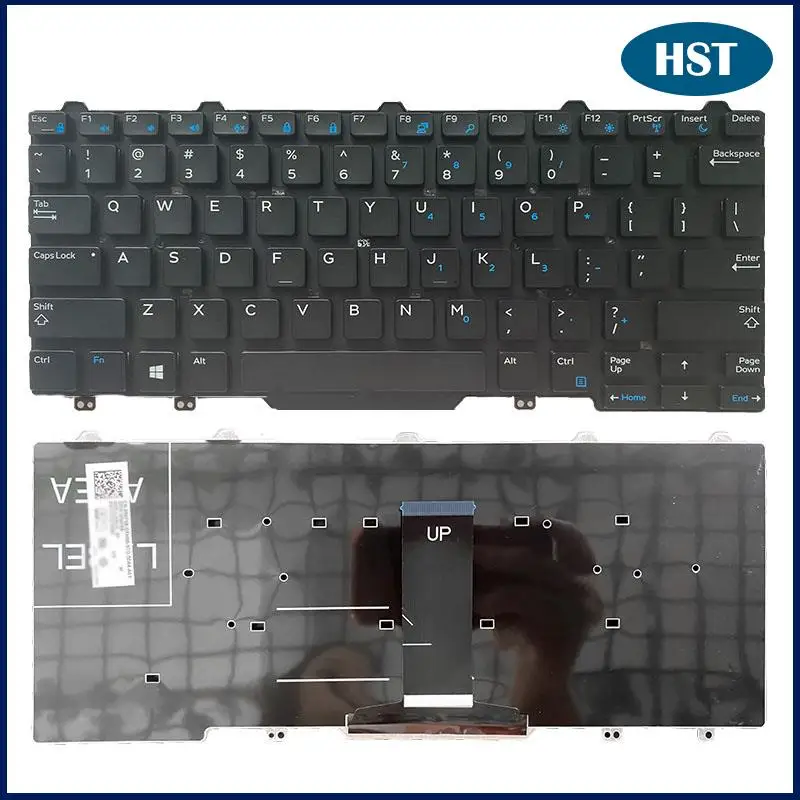 

Черная клавиатура для ноутбука США для Dell 3340 3350 5490 5480 E7450 E5450 E7470 E5470, замена клавиатуры США протестирована