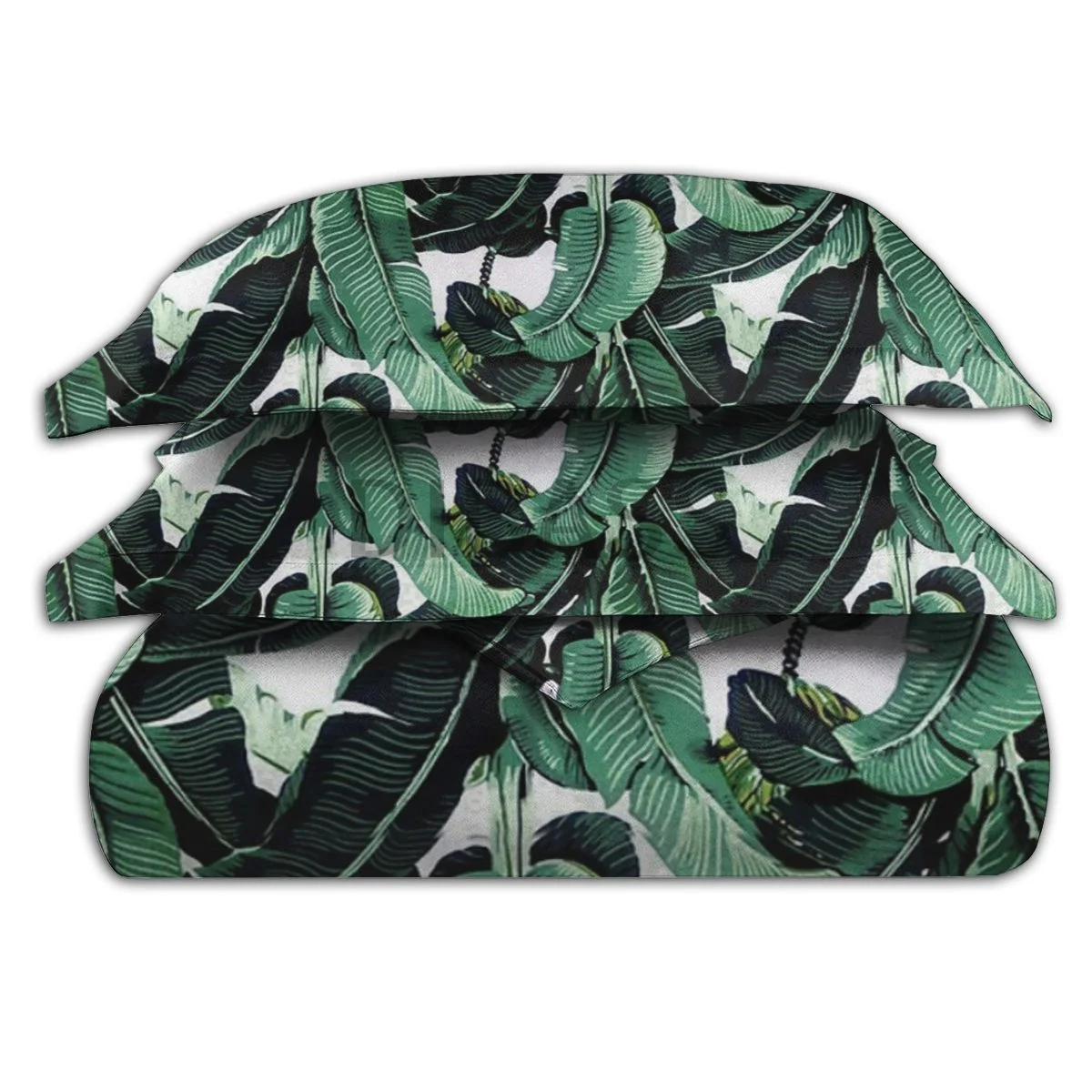 Комплект постельного белья с 2 наволочками из банановых листьев мягкой