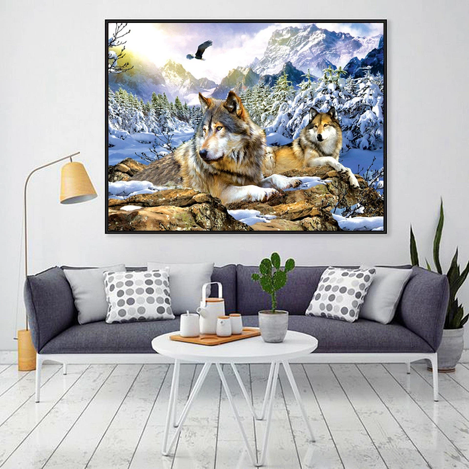 EverShine алмазная живопись животные Волк картина Стразы Алмазная Вышивка Полный