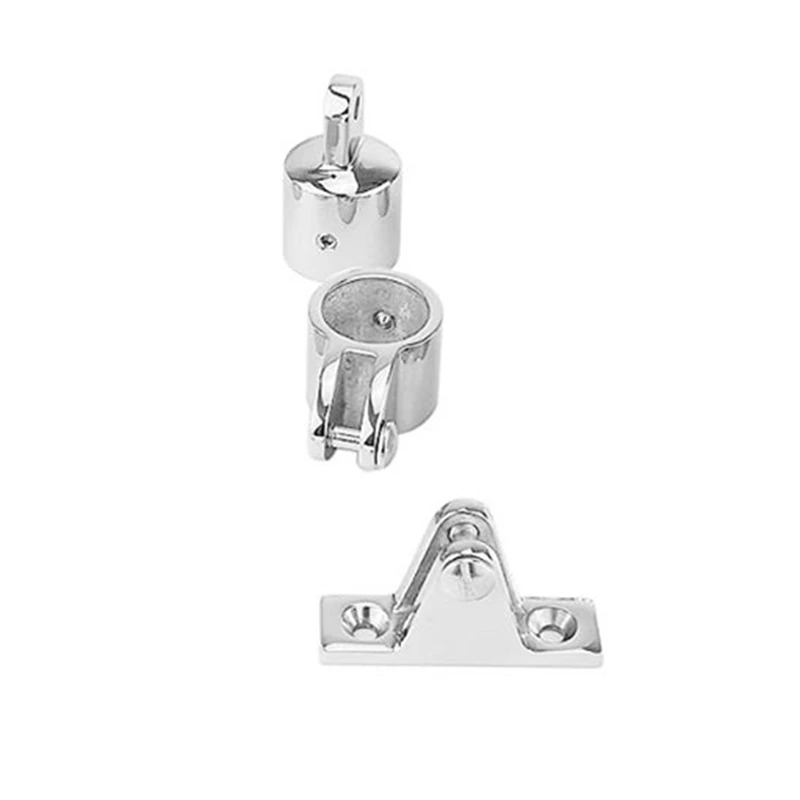 

12 PCS Universal 3-Bow Top Steel Marine Hardware Set Deck Hinge Jaw Slide Eye End Fitting Boat Accessories