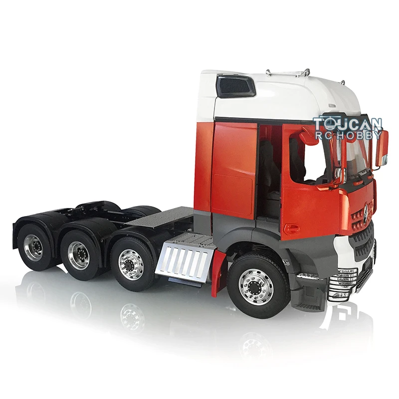 1/14 LESU RC Металлическое шасси 3 скорости 8x8 Красный Цвет Окрашенные Actros Bz 3363 кабина