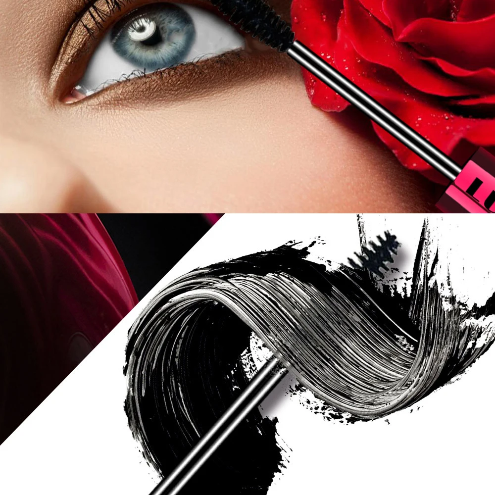 Makeup 4D Silk Fiber Lash Mascara Waterproof Rimel Eyelash Extension Black Thick Lengthening Eye Lashes Cosmetics TSLM2 |