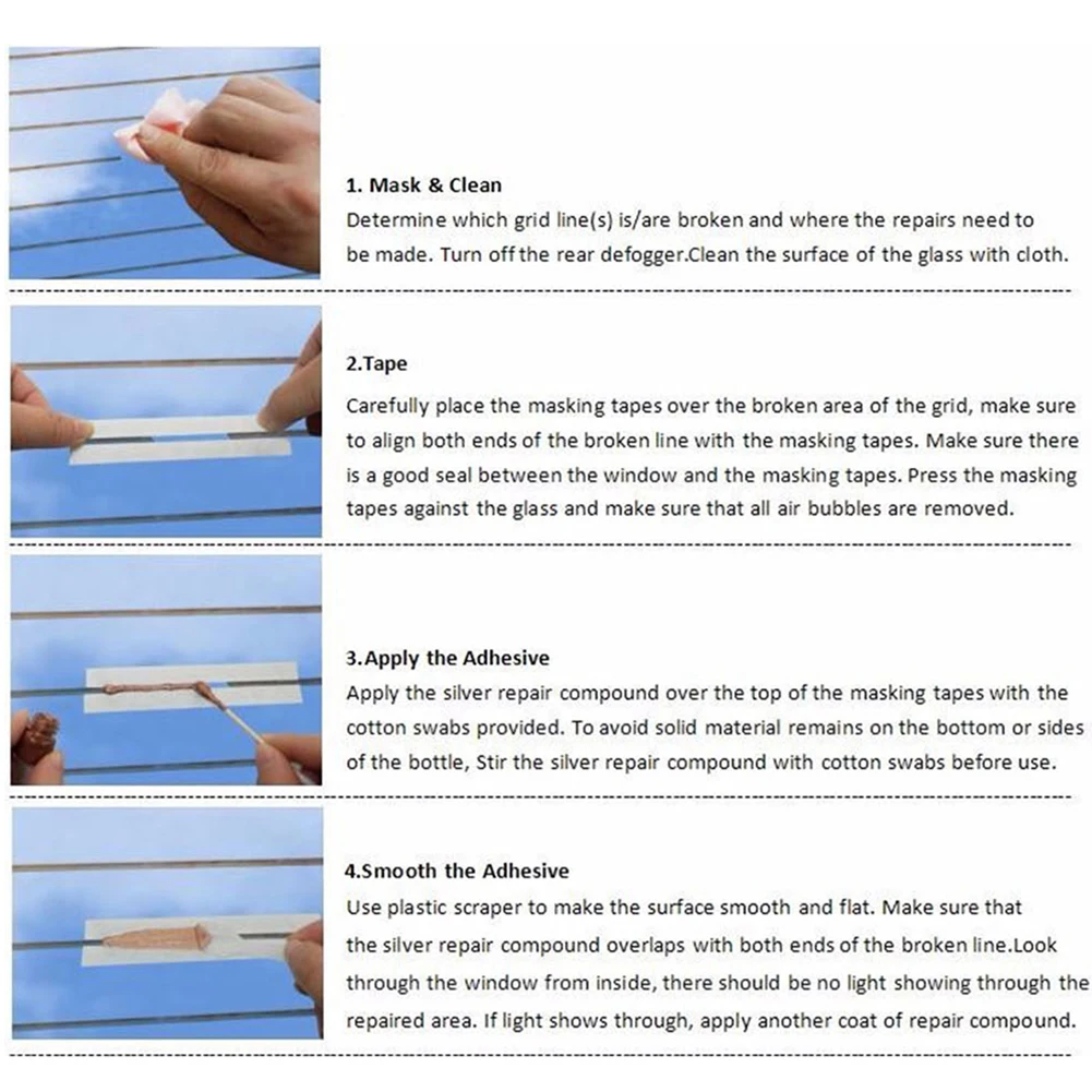 

Car Rear Window Defogger Repair Kit Repair The Mist Line Of Auto Rear Window Glass Fix Broken Defogger Grid Lines Repair