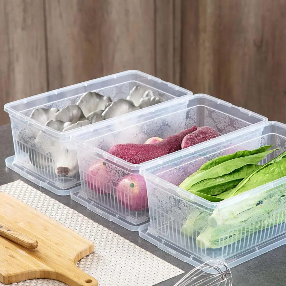 Большой кухонный ящик для хранения холодильника пластиковый органайзер яиц