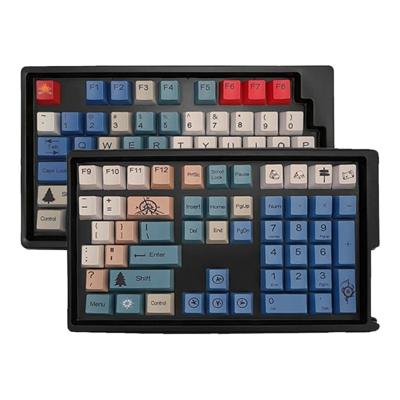 

J60A PBT 108Keys Full Set OEM Profile Keycap Five-Sided Dye Sublimation Key for cherry MX Switches Keyboard