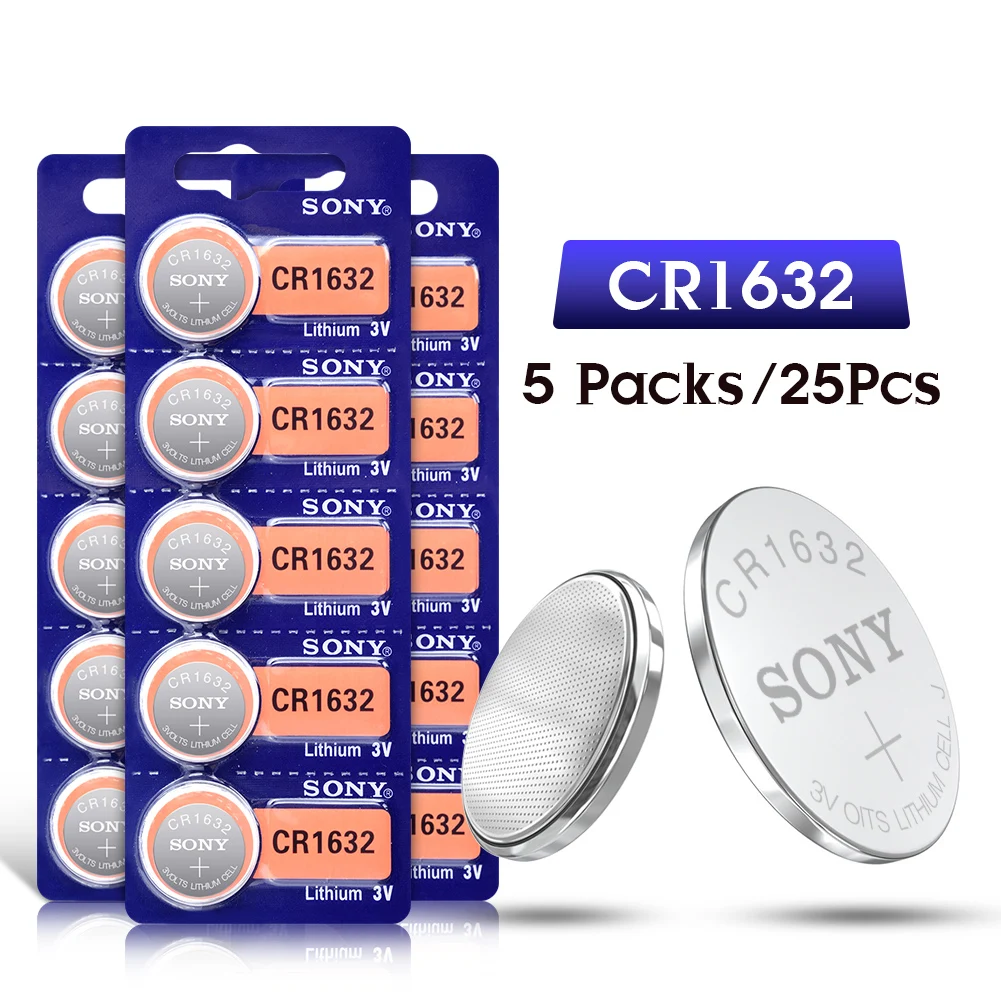 

SONY 4 шт. CR1632 ECR1632 DL1632 KCR1632 LM1632 3 в Литиевые кнопочные батареи для игрушек часов пульт дистанционного управления одноразовая батарея