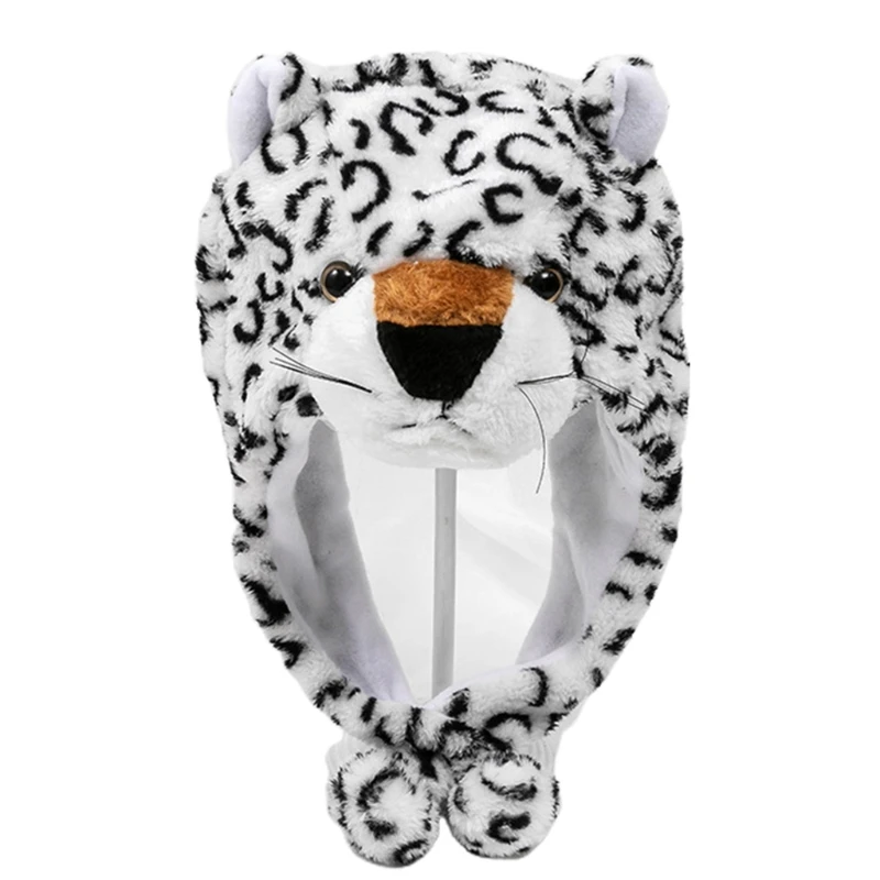

Halloween Brown/White Bear Hat Cartoon Hat Cute Soft Fluffy Plush Warm Windproof Stage Performance Props Parent-child DXAA
