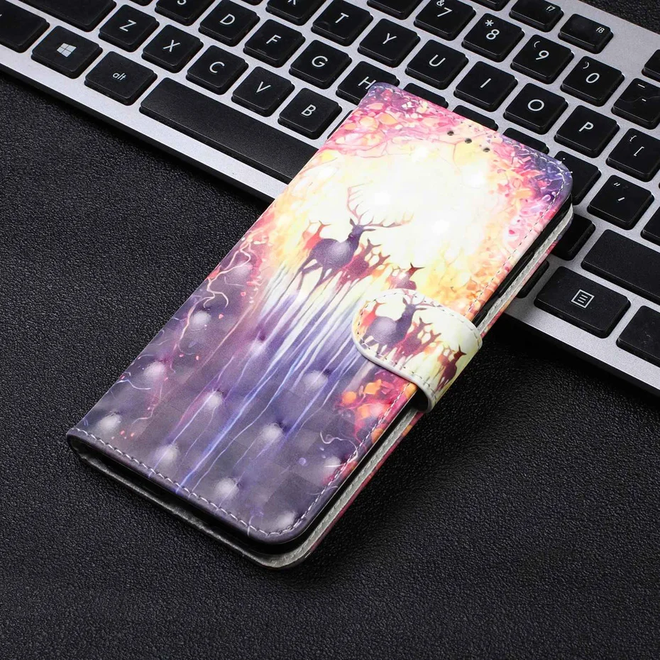 3D мягкий чехол-бумажник из ТПУ для huawei Honor 20 pro 10 lite, откидной Чехол для мобильного телефона s на Honor 10i 8A 8S 8X 7A PRO 7S 7C, кожаный чехол-книжка