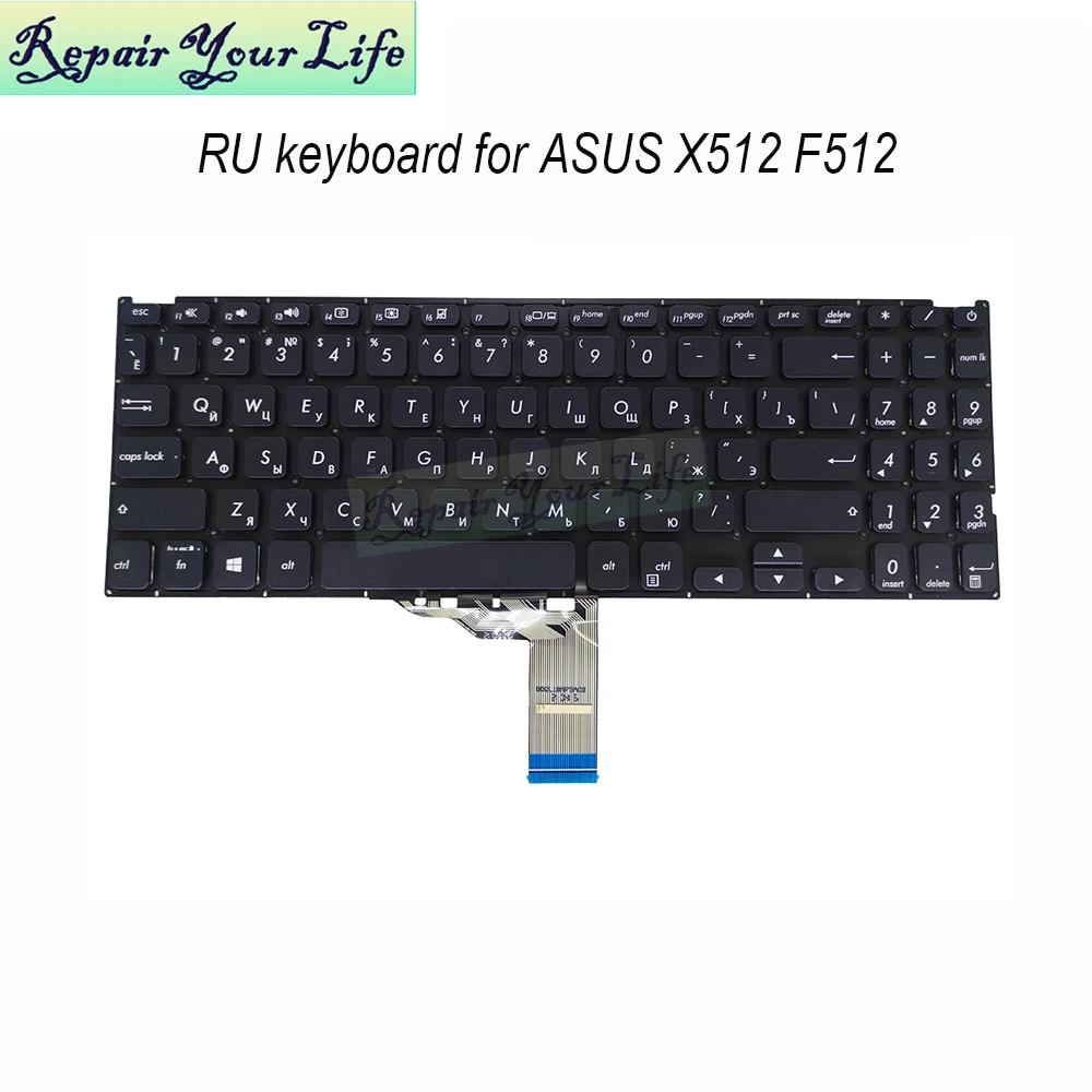 

Оригинальные русские клавиатуры для ноутбука Asus Vivobook X512FJ X512FB X512DA X512UF F512 F512FA, Компьютерные клавиатуры, новинка