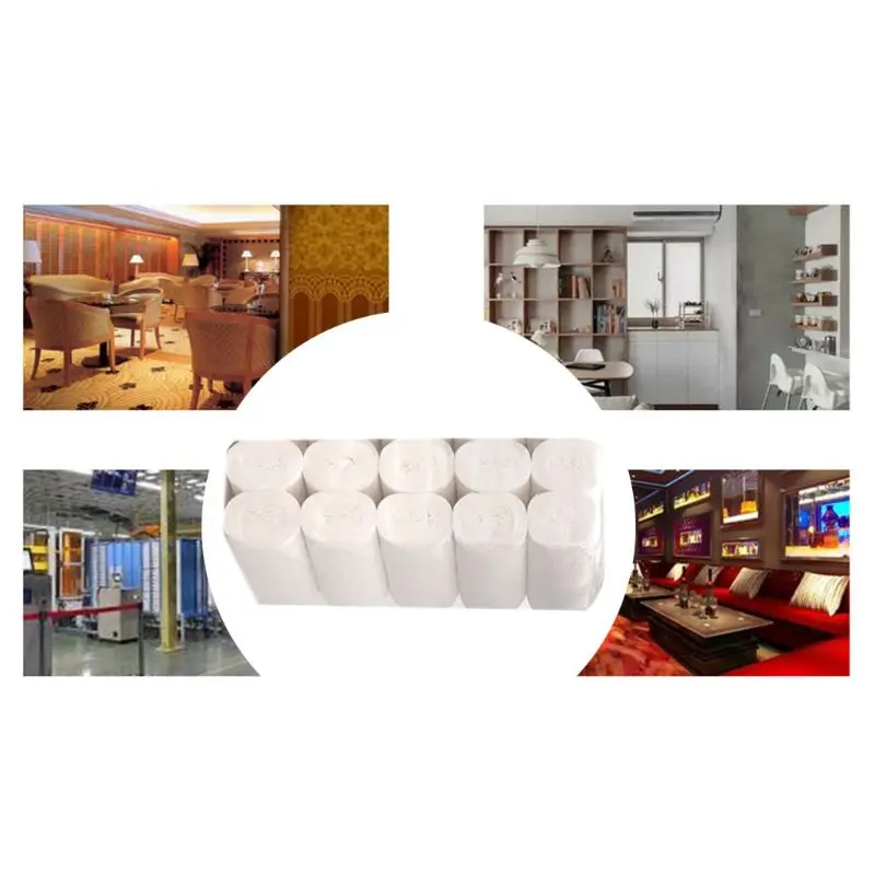 Семейная 4-слойная туалетная бумага 10 рулонов Ультрамягкая натуральная