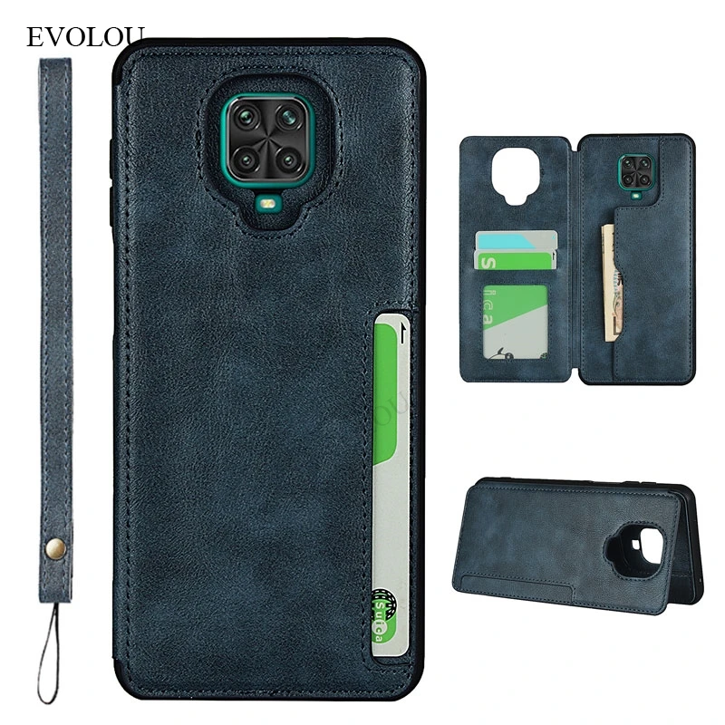 

Чехол-книжка для Xiaomi Redmi Note 9 Pro Max 9S, кожаный, с отделением для карт