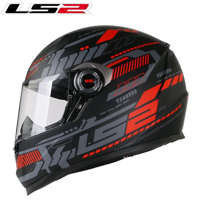 LS2 FF358 полный уход за кожей лица moto rcycle шлем Alex Barros moto cross racing casco moto capacete ls2 ECE утвержден - Цвет: Red crystal