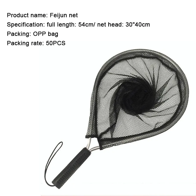 

Tool Portable Fishing Aluminum Anti-Lost Alloy Durable Dip Net Pole Hand Accessory Net Landing Fishing Casting Network Fly Pole