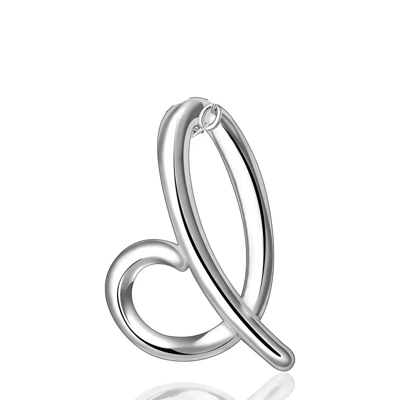 only pendant i EUDORA уникальное 925 пробы Серебряное ожерелье с подвеской в виде буквы A& B для женщин и мужчин модное персонализированное ювелирное изделие подарок для девочки CYD109 - Окраска металла: only pendant i