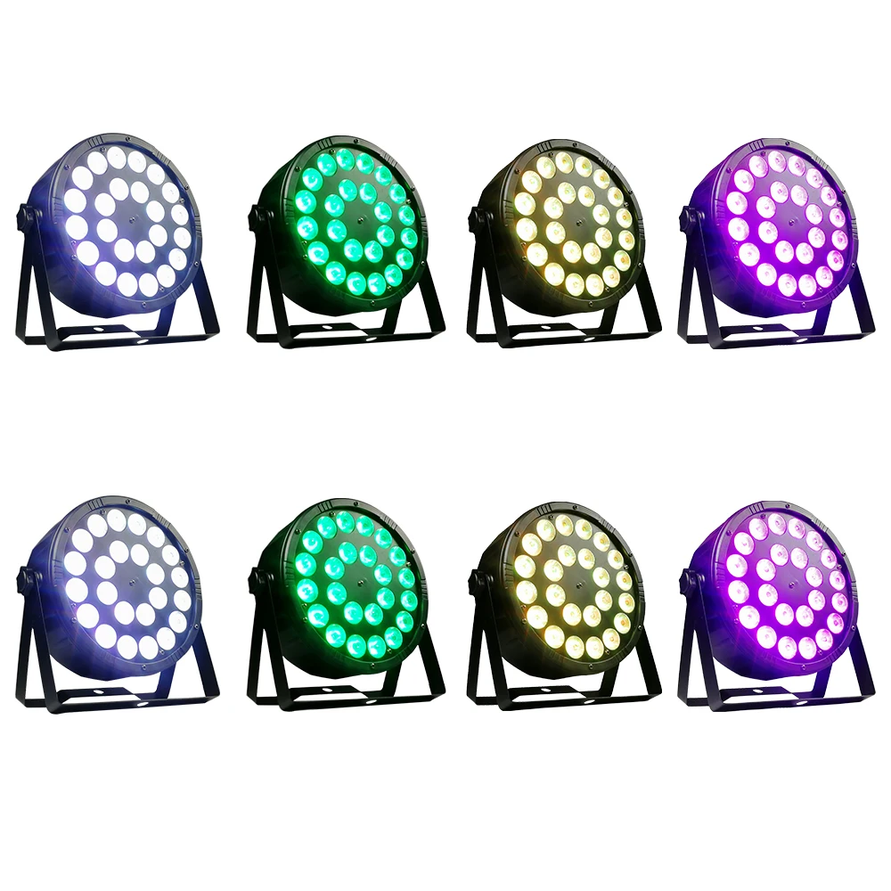8 шт./24x12 Вт RGBW 4 в 1 светодиодный светильник Par s полноцветный плоский DMX512 Dj лампа