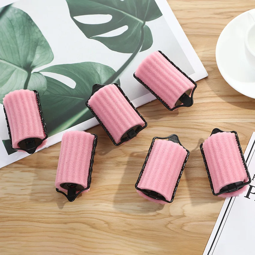 

6Pcs oft Sponge Foam Cushion Hair Rollers Curlers Salon Barber DIY Styling Curls Hairdressing Tool Kit DIY Home