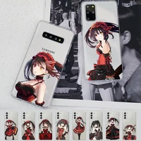 anime kurumi tokisaki phone case for samsung a 10 20 30 50s 70 51 52 71 4g 12 31 21 31 s 20 21 plus ultra