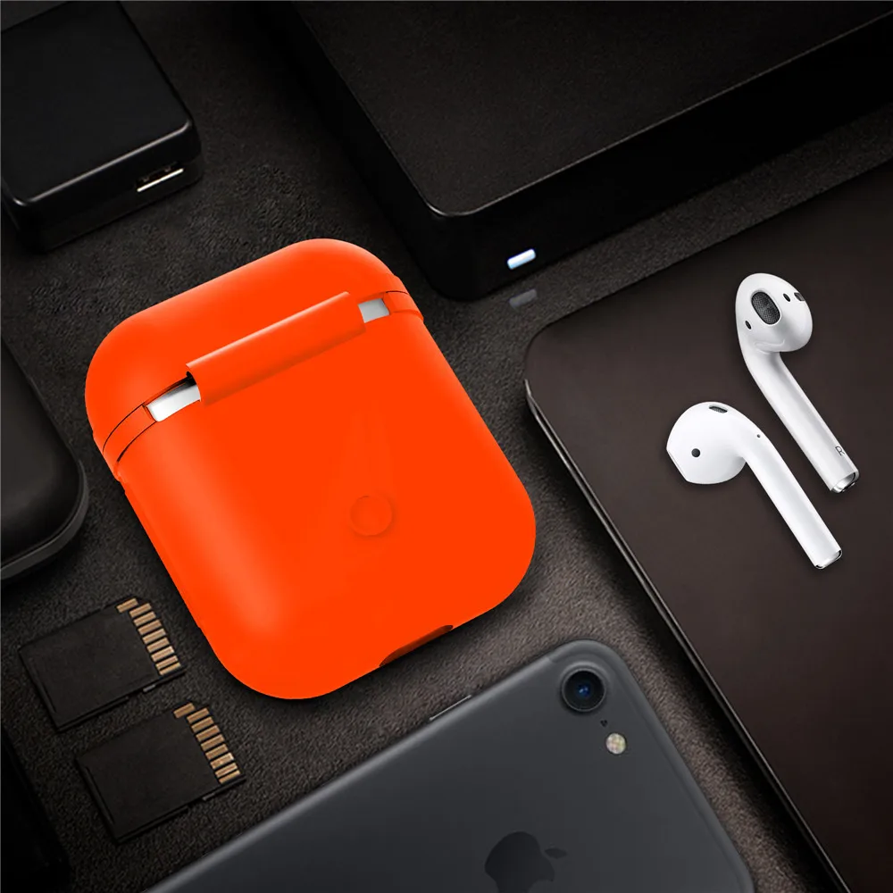 Мягкий силиконовый чехол, наушники для Apple Airpods, Bluetooth, беспроводные наушники, коробка для телефона Air Pods, вкладыши наушников, сумка