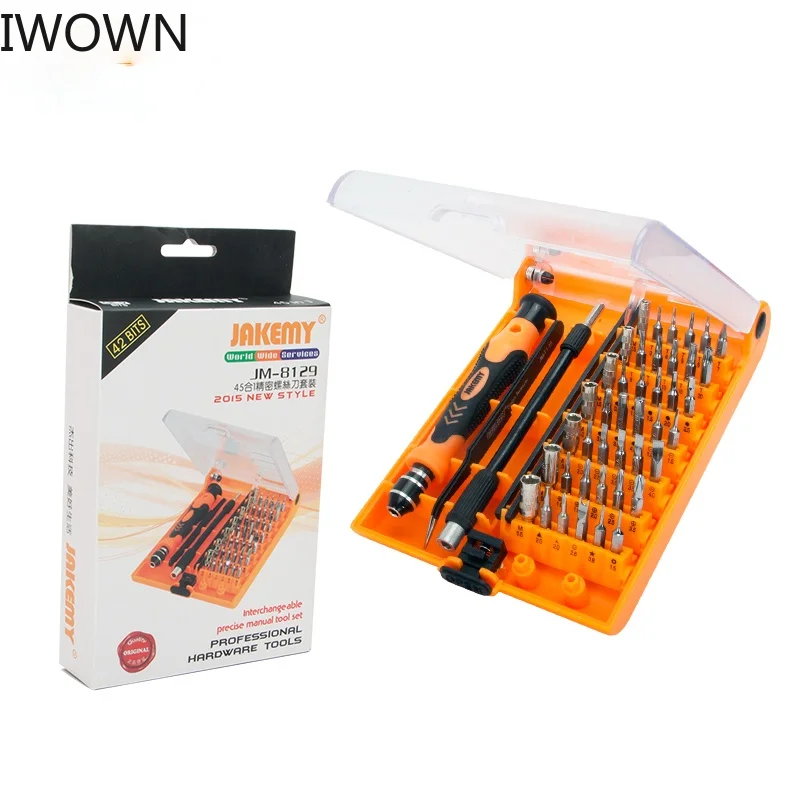 

IWOWN 45 IN 1 JM-8129 Factory Supplier Wholesale High Quality DIY Hand Tool Screwdriver Set for Home Items Laptop Cellphone