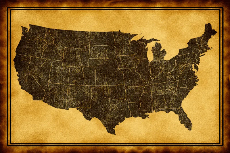 

USA Map Metal Sign Garden Posters for Outside Movie Poster Vintage Retro Decor Gamer Room Teen Room Decoration Decor for Kitchen