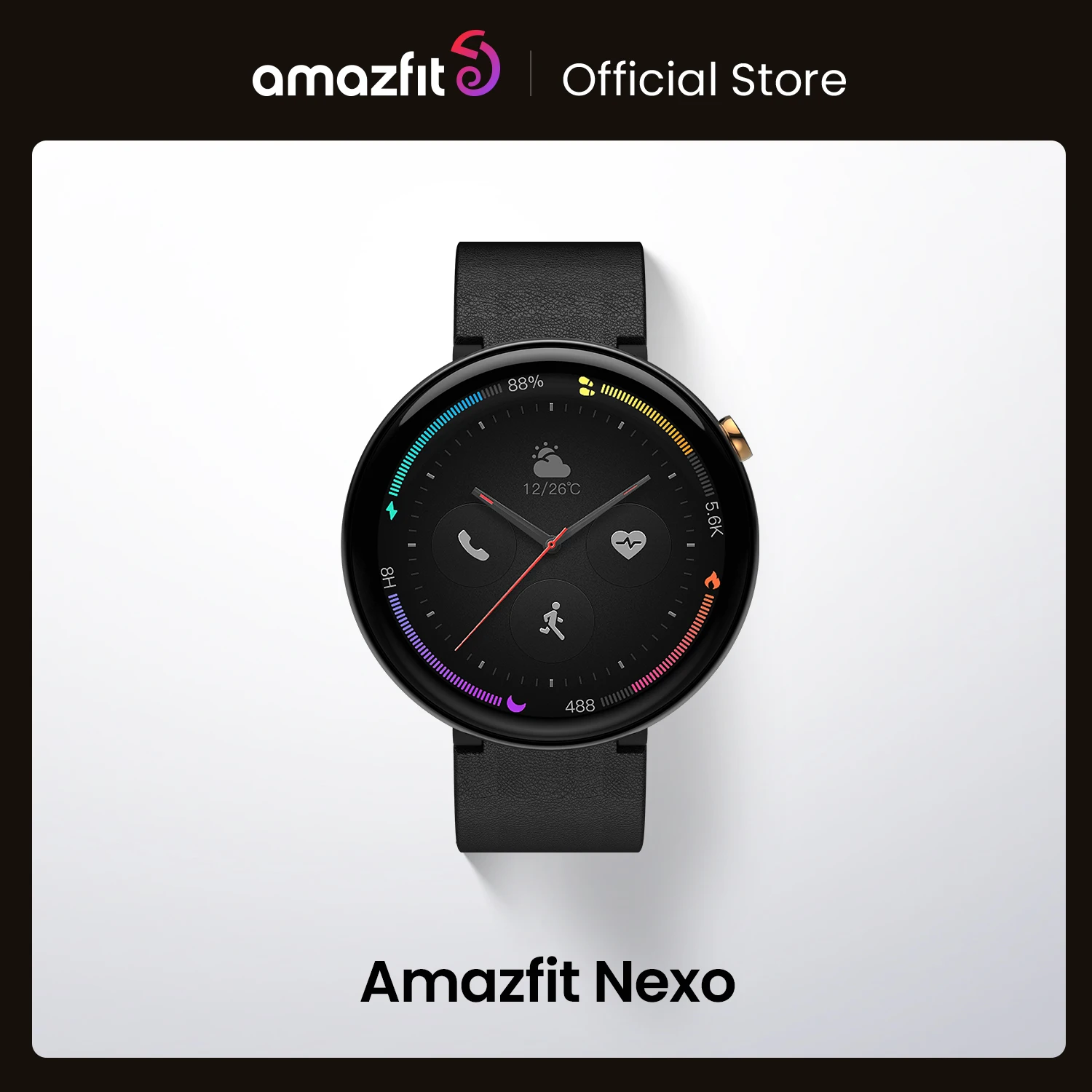 

Global Version Amazfit Nexo Smartwatch Ceramics Bezel 10 Sports Modes GPS Glonass 1.39 inch AMOLED Display for Android phone