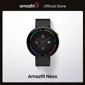 global version amazfit nexo smartwatch ceramics bezel 10 sports modes gps glonass 1 39 inch amoled display for android phone free global shipping