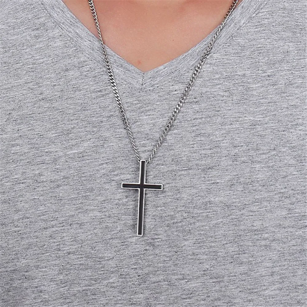 

New Fashion Domineering Cross Retro Men's Necklace Trendy Ins Popular Hip-Hop Ladies Pendant Couple Jewelry Gift Wholesale