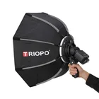 Софтбокс Triopo, 55 см, 65 см, 90 см, 120 см, соты для вспышки Speedlite переносной восьмиугольный, зонтичный софтбокс, софтбокс для наружной вспышки, софтбокс для Canon