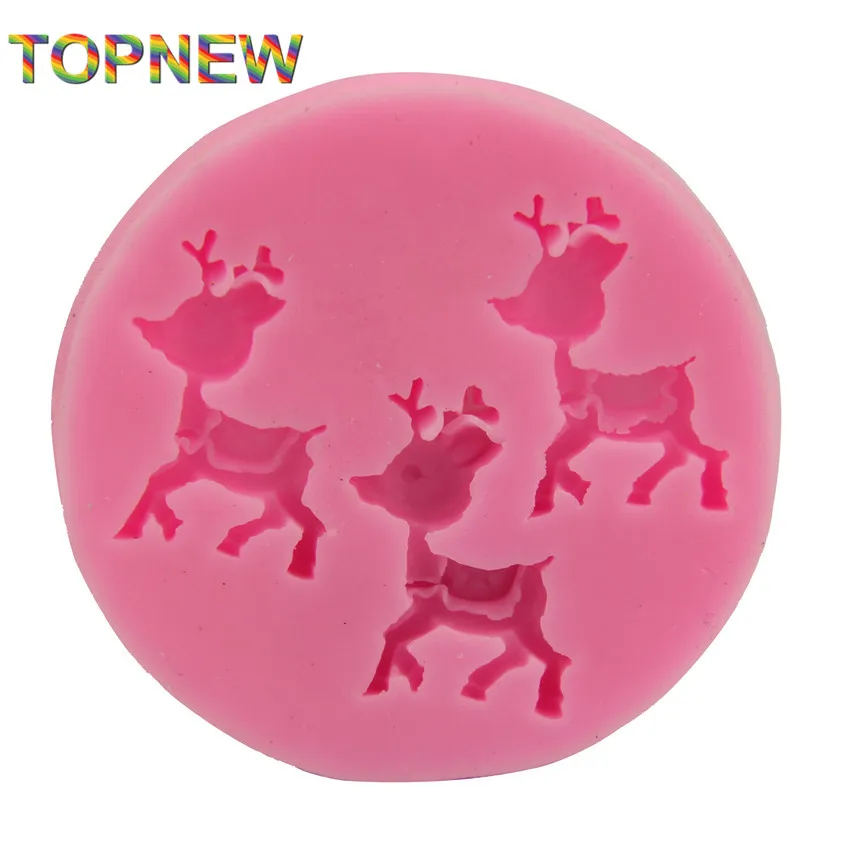 3D Силиконовая форма сделай сам в виде оленя для пищевых продуктов инструменты