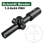 Компактный прицел 1,2-6X24, мил-ДОТ, сетка, оптический прицел для охотничьей винтовки страйкбола, револьвера с замком сброса, тактический оптический прицел