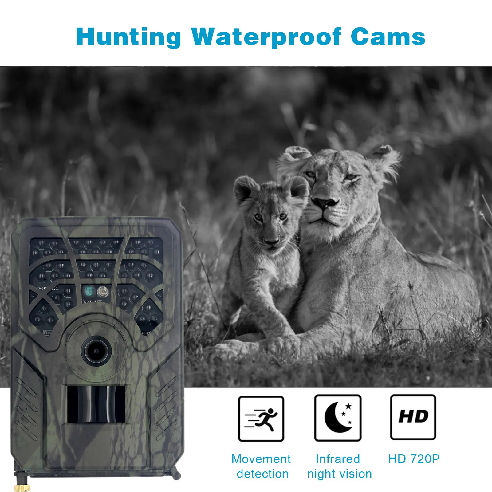 

4G MMS S-MS SMTP Trail Wildlife Camera 5MP 720P Night Vision Cellular Mobile Hunting Cameras HC801M Wireless Photo Trap