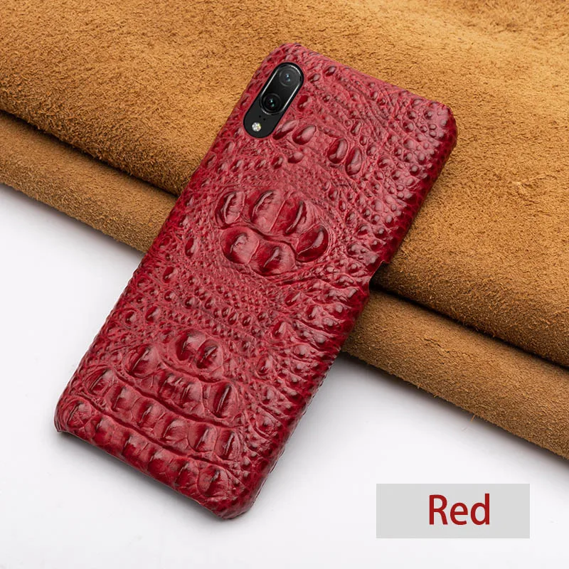 Red Чехол для телефона чехол для Huawei P10 P20 P30 lite Y9 Y6 P Smart Коврики 10 20 Pro головы крокодила текстура чехол для Honor 8X8 9 10 20 Lite - Цвет: Red