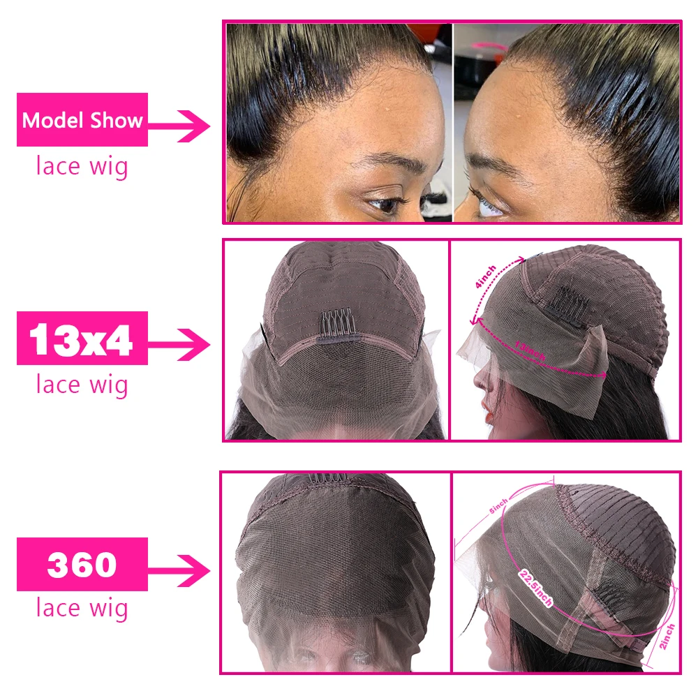 Парики прямые кудрявые 13X4 парик на сетке спереди парики из человеческих волос 360