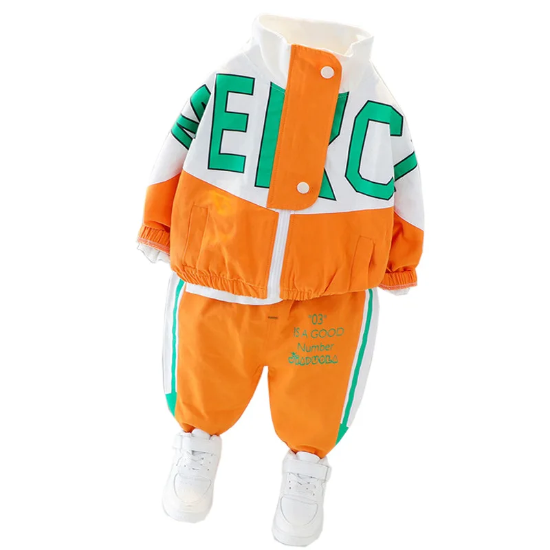 

Children Clothing autumn Boy Girl Set Casual Tracksuit Infant Clothing Sets Letter Printing Long Sleeve+Baby Pants 0-4 years
