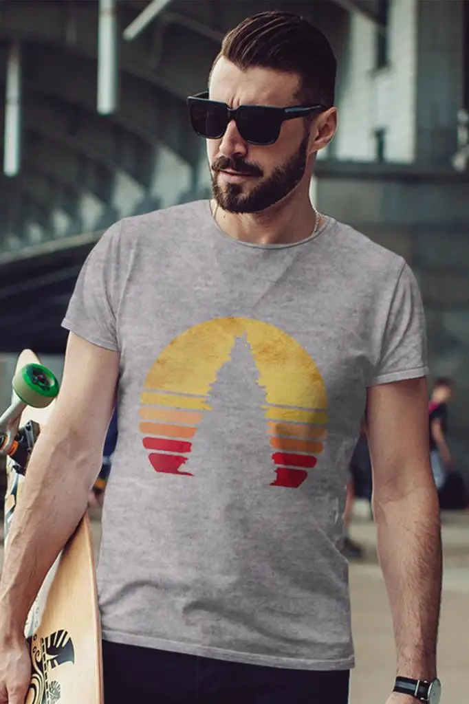 

Sunset Gray Outdoor Male Tshirt-T-Shirt