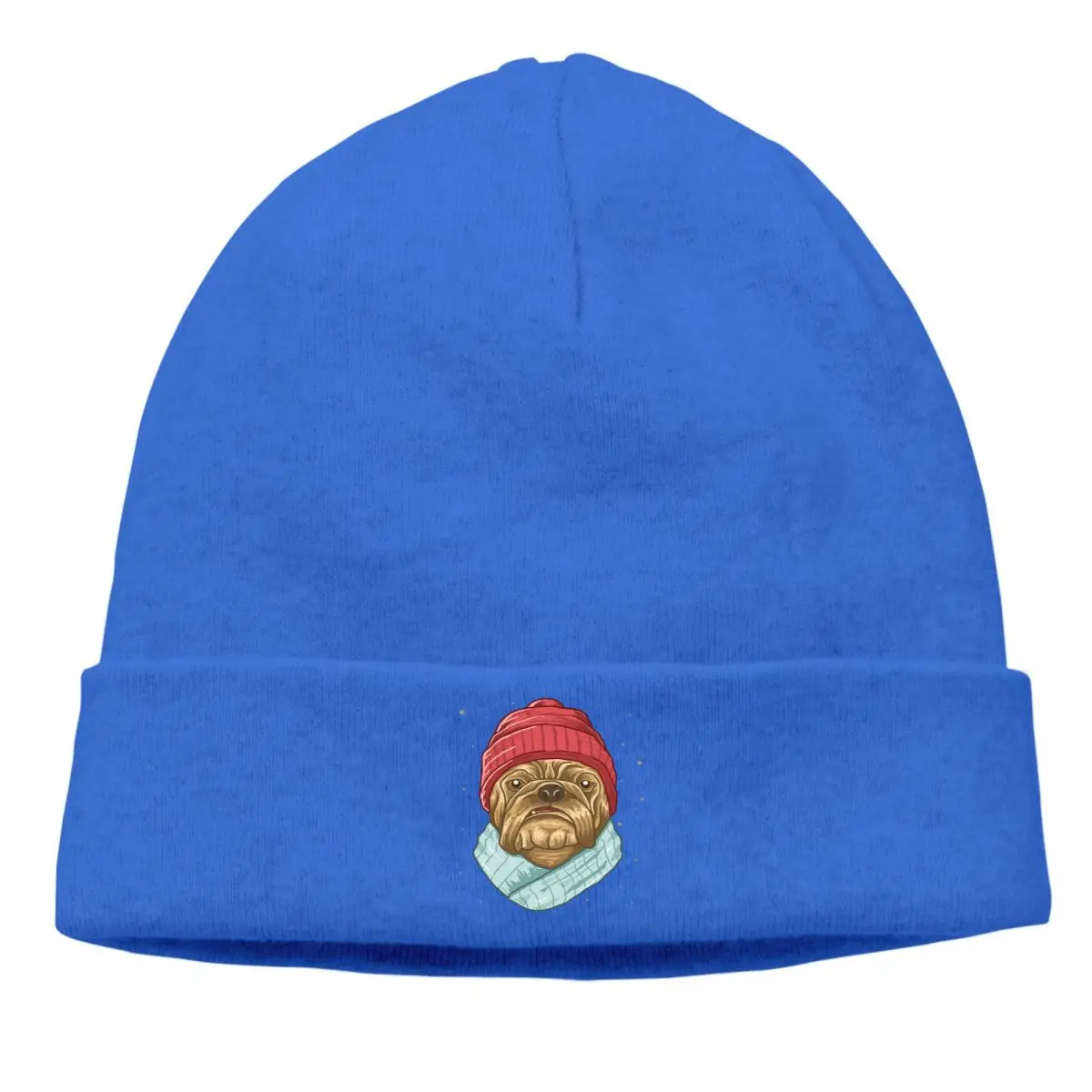 

Skullies Beanies Pug Knit Bonnet Hats Men Women's Street Ski Cap