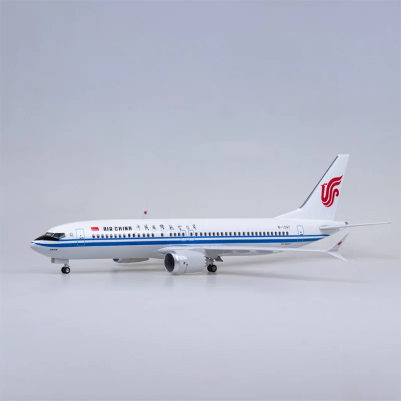 

47CM 1/85 Scale 737MAX B737 MAX Aircraft Airplane Air China Airline W Light and Wheel Diecast Plastic Resin Plane Model Toy