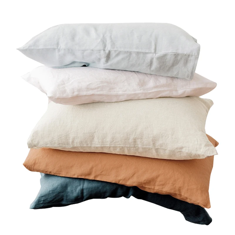 Подушка Чехол конверт полосатая льняная наволочка бактериальных стойкая