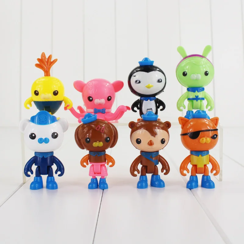8 шт Octonauts фигурка модели Kwazii Shallinton Даши песо капитан Barnocles фигурки Детские ТВ