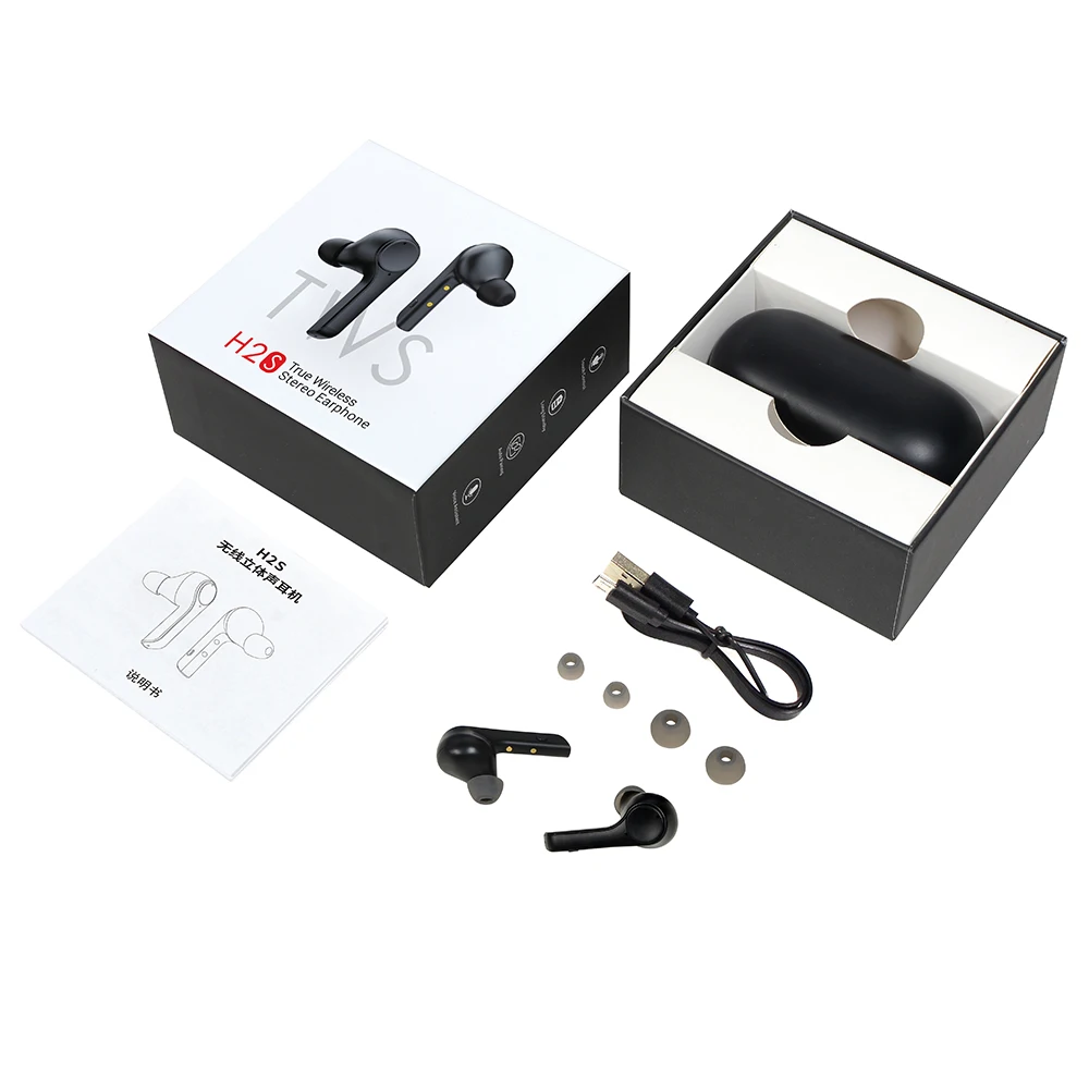 

2021 New H2S TWS Ture Wireless In-ear Headphones Noise Reduction Smart Touch IPX-5