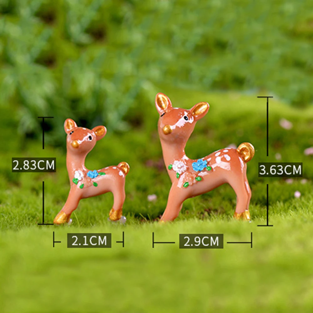 Украшение сада мох микро ландшафтное украшение олененок миниатюрное полимерное